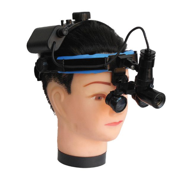 Headlight with magnifying loop